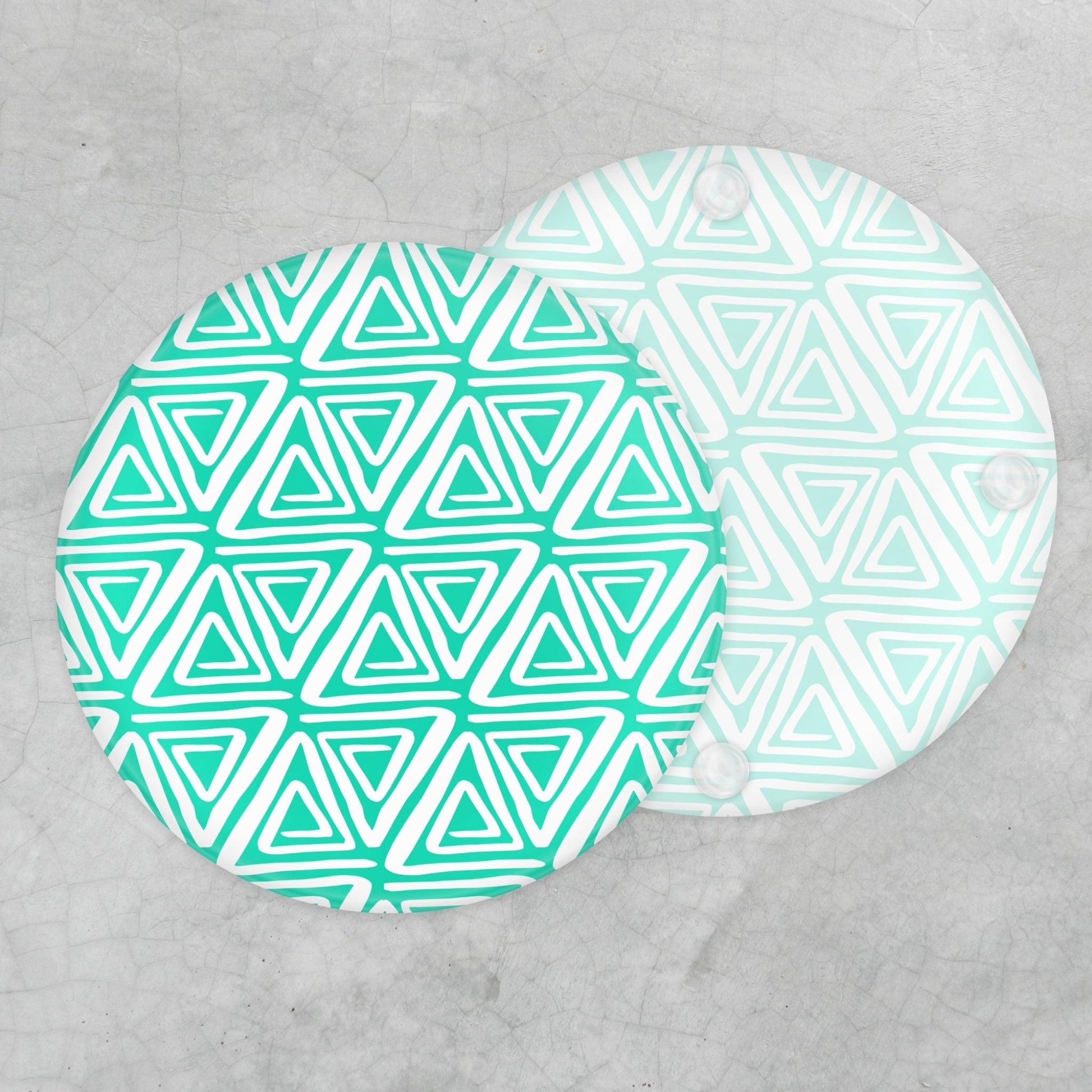 Glass Coaster Teal 1 - Home Sweet Soul