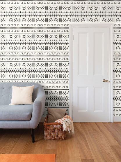 Tribal Wallpaper (Mono) - Home Sweet Soul