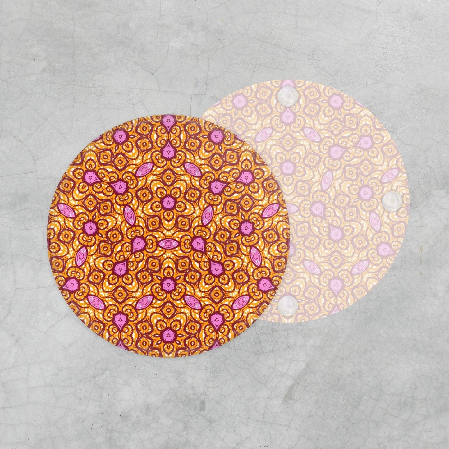 Glass Coaster Burgundy Orange 3 - Home Sweet Soul