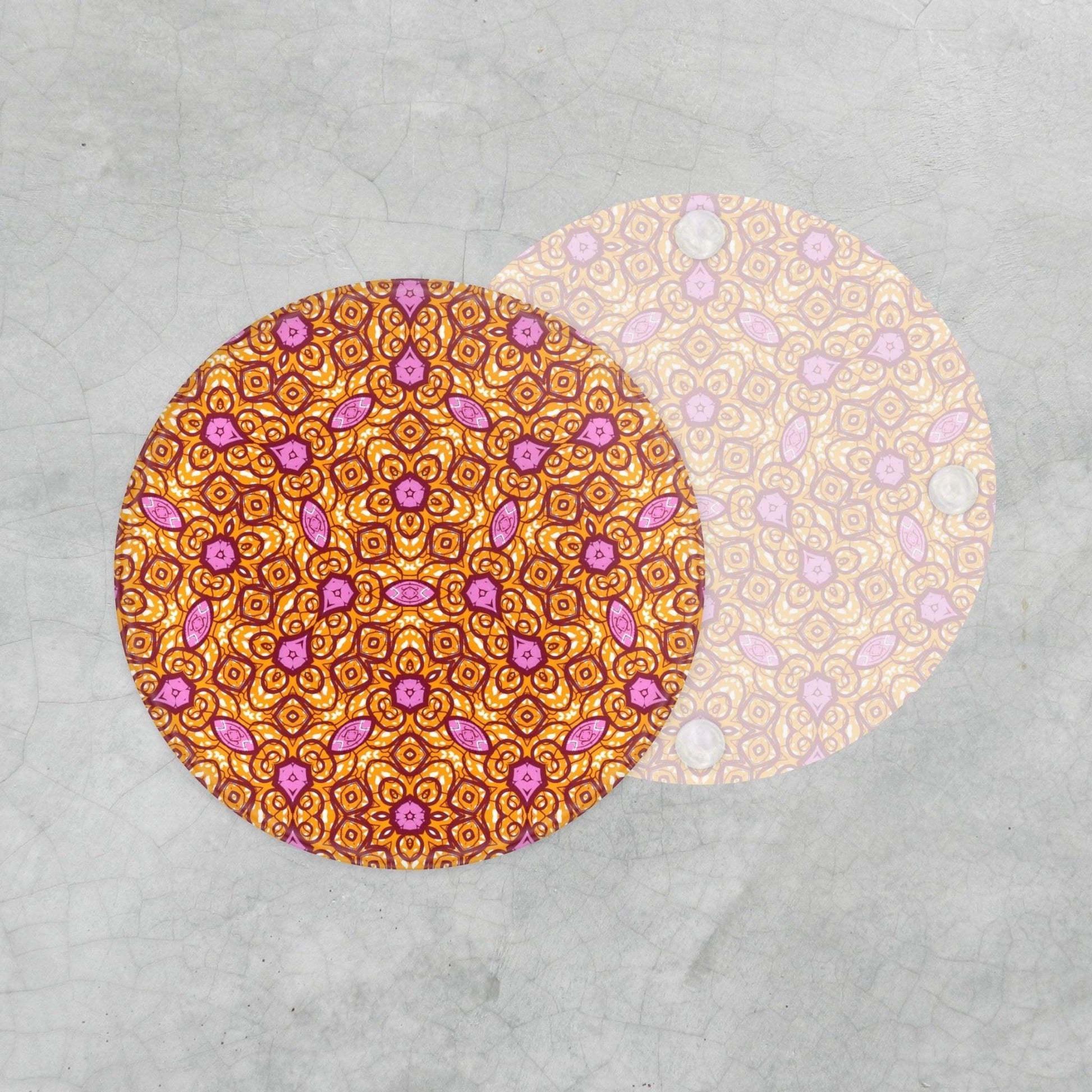 Glass Coaster Burgundy Orange 3 - Home Sweet Soul