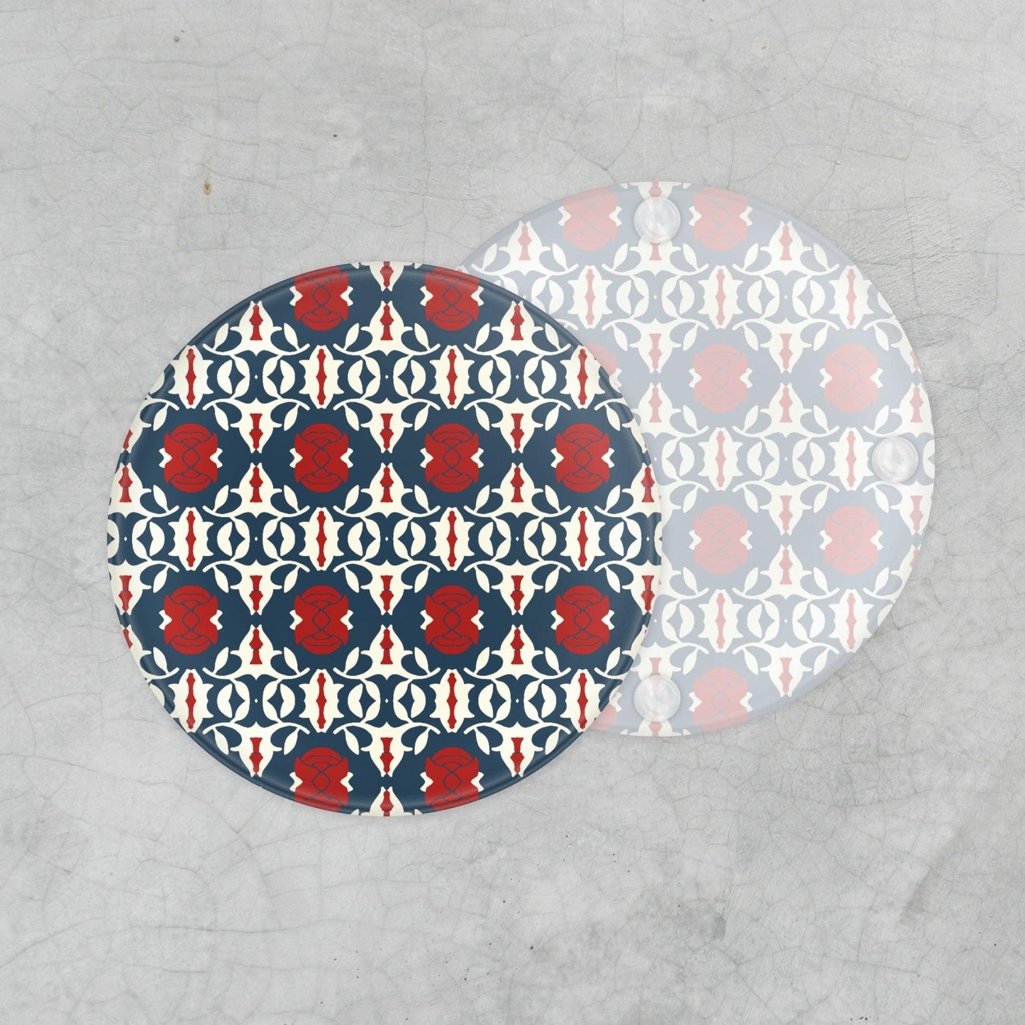Glass Coaster Burgundy Ethnic 1 - Home Sweet Soul
